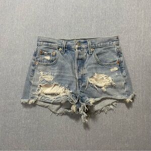 Levi’s 501 Distressed Shorts Size 25